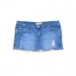 Lazer Jeans Y2K Distressed Denim Mini Skirt Size 11